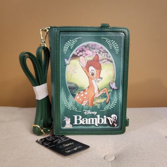 Loungefly Disney Bambi Classic Story Book Convertible Backpack Crossbody Bag NEW - Picture 2 of 14